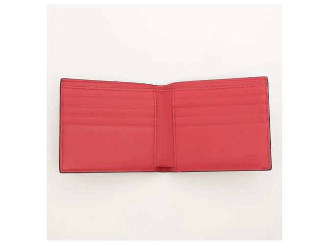 Fendi Monster Bugs Eye Leather Bi-fold Wallet Black - view 3