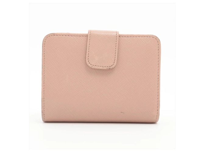 Prada Saffiano Leather Bi-fold Wallet Beige - view 2