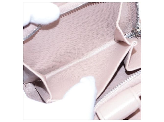 Prada Saffiano Leather Bi-fold Wallet Beige - view 5