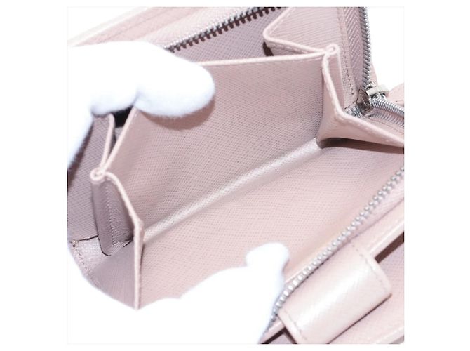 Prada Saffiano Leather Bi-fold Wallet Beige - view 6