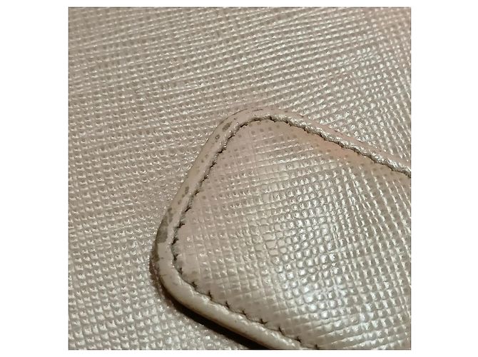 Prada Saffiano Leather Bi-fold Wallet Beige - view 7