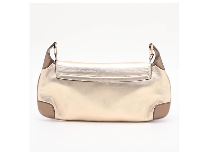 Borsa a tracolla in pelle con catena e ciondolo Tiger Head Gucci D'oro - vista 2
