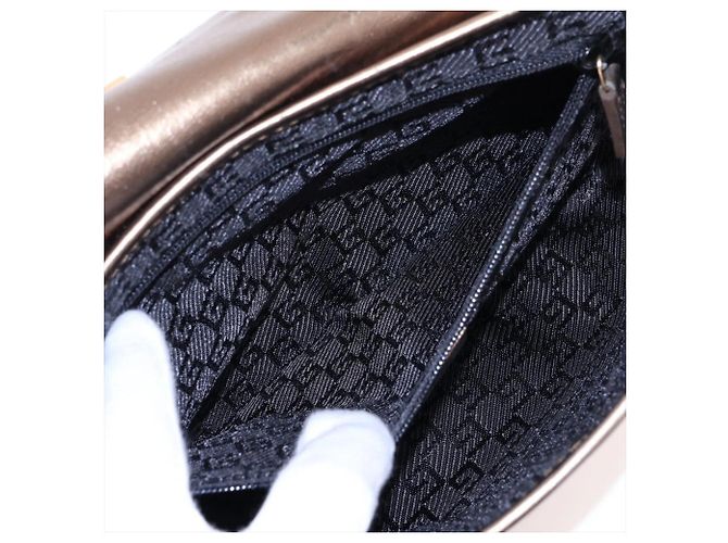 Borsa a tracolla in pelle con catena e ciondolo Tiger Head Gucci D'oro - vista 7