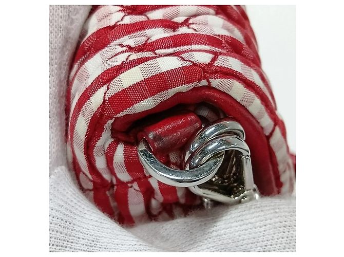 Borsa a spalla Miu Miu CLUB in pelle Nappa Matelassé e cristalli Rosso - vista 10