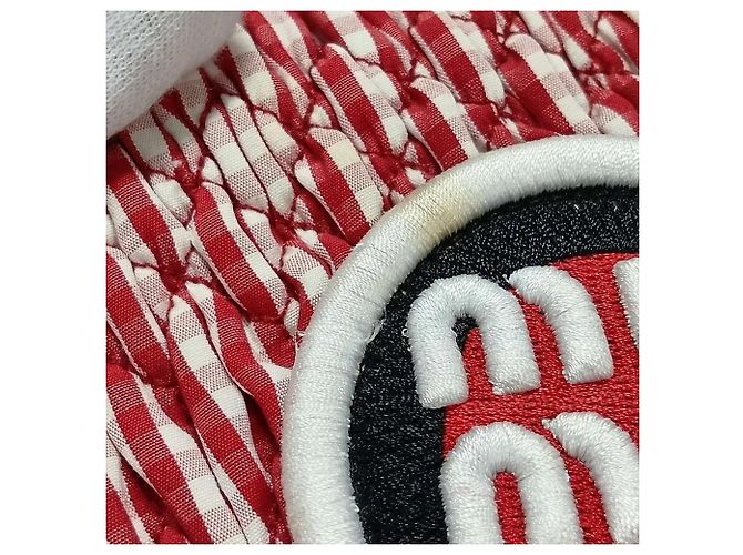 Borsa a spalla Miu Miu CLUB in pelle Nappa Matelassé e cristalli Rosso - vista 11
