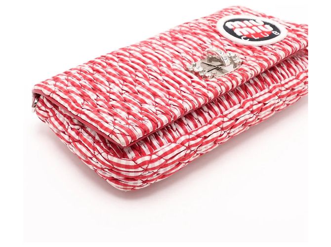 Borsa a spalla Miu Miu CLUB in pelle Nappa Matelassé e cristalli Rosso - vista 4