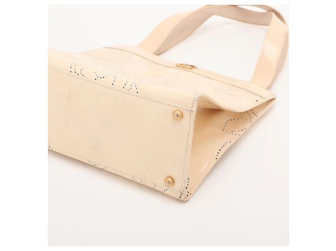 Borsa Tote/Borsa a Tracolla Chanel Camellia in pelle Beige - vista 3