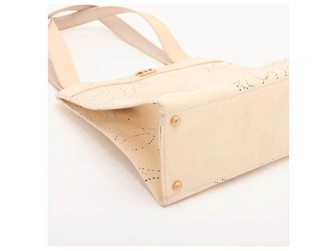 Borsa Tote/Borsa a Tracolla Chanel Camellia in pelle Beige - vista 4