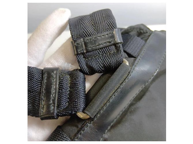 Borsa a tracolla Prada in nylon Tessuto con logo triangolare in pelle Nero - vista 15