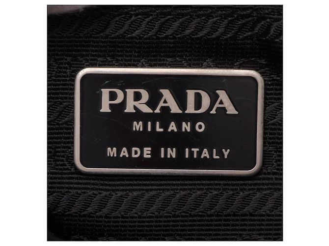 Borsa a tracolla Prada in nylon Tessuto con logo triangolare in pelle Nero - vista 18