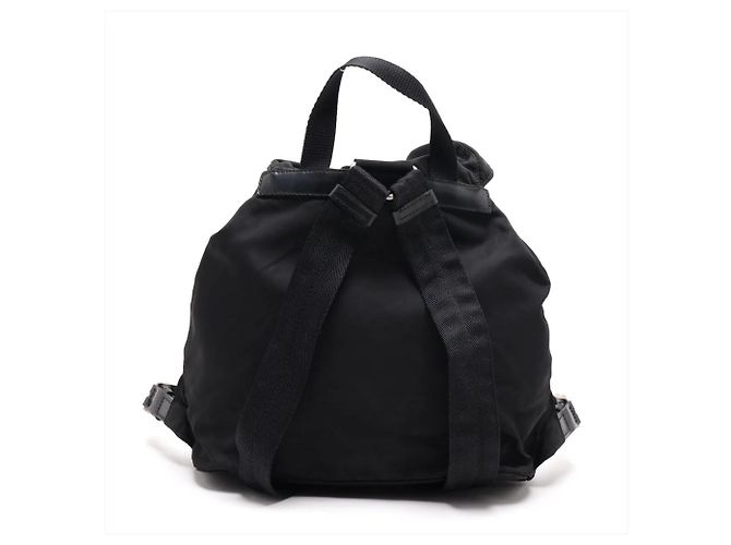 Borsa a tracolla Prada in nylon Tessuto con logo triangolare in pelle Nero - vista 2