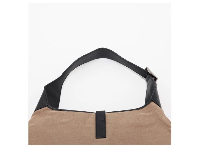 Gucci Jackie Schultertasche aus Leder Schwarz Beige - Ansicht 6