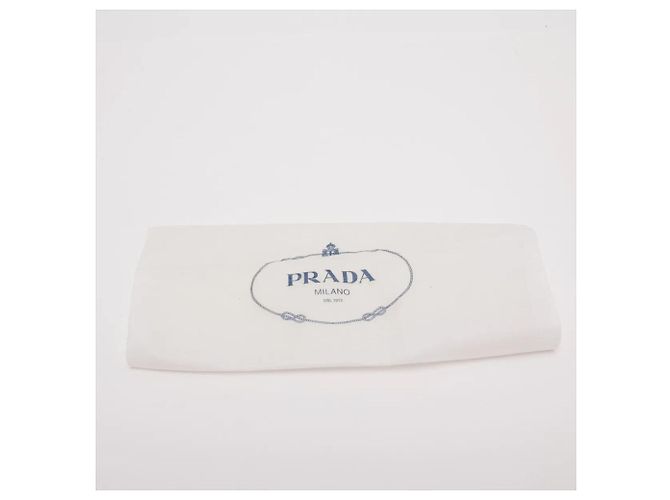 Tote Bolsa de Ombro 2-Way Prada Canapa Triangle Logo em denim Azul - vista 27