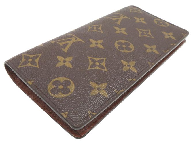 Louis Vuitton Portefeuille Brazza Portafoglio Lungo da Uomo Marrone - vista 4