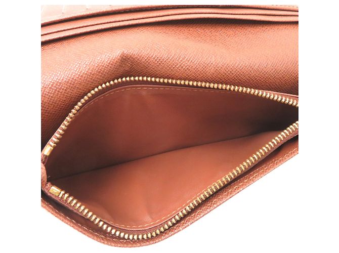 Louis Vuitton Portefeuille Brazza Portafoglio Lungo da Uomo Marrone - vista 7