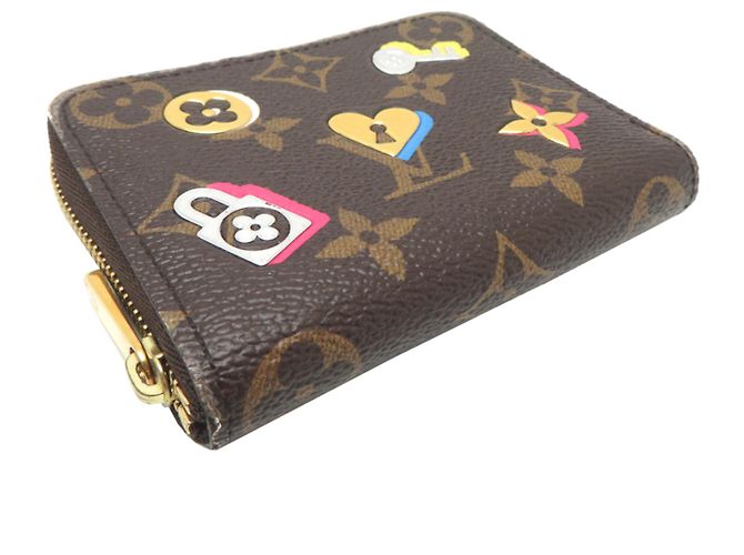 Portamonete Zippy Love Lock Monogram Louis Vuitton Marrone - vista 3
