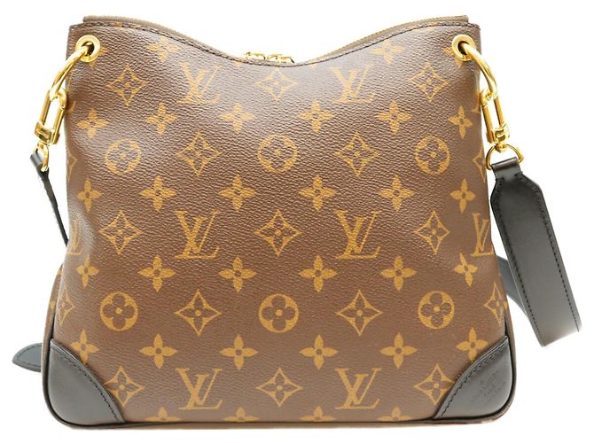 Borsa a tracolla Louis Vuitton Monogram Noir Odeon NM PM Marrone - vista 3
