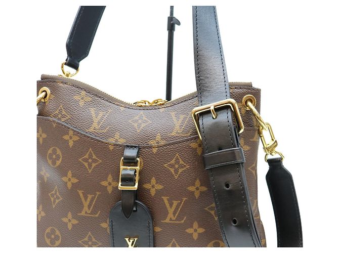 Borsa a tracolla Louis Vuitton Monogram Noir Odeon NM PM Marrone - vista 8