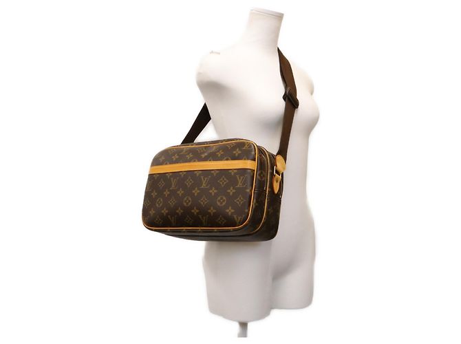 Borsa a tracolla LOUIS VUITTON Monogram Reporter PM Marrone - vista 14