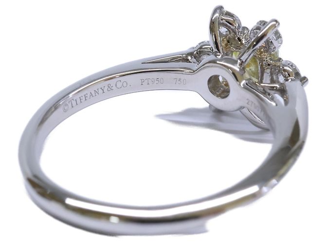 Autre Marque Tiffany & Co. Ehering aus Platin und Diamanten - Ansicht 7