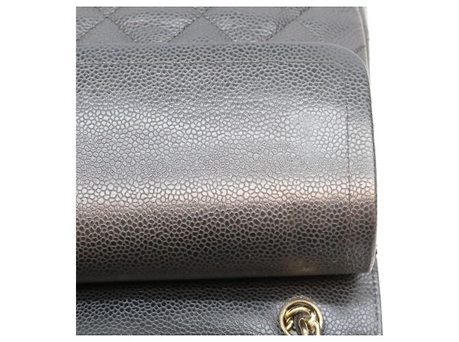 Borsa a tracolla Chanel Double Flap in pelle caviar nera Nero - vista 10