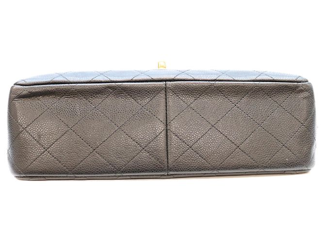 Borsa a tracolla Chanel Double Flap in pelle caviar nera Nero - vista 5