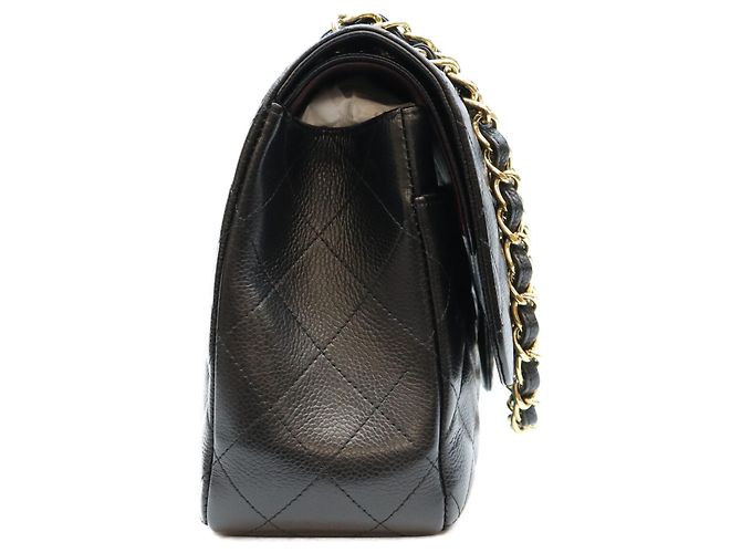 Borsa a tracolla Chanel Double Flap in pelle caviar nera Nero - vista 4