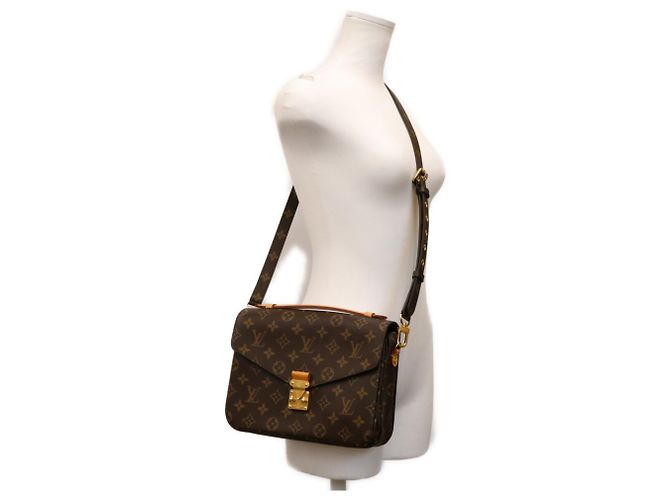 Louis Vuitton Monogram Pochette Metis MM Schultertasche Braun - Ansicht 14