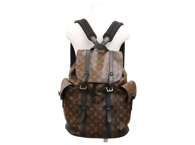 Louis Vuitton Monogram Macassar Christopher MM Backpack Brown - view 13