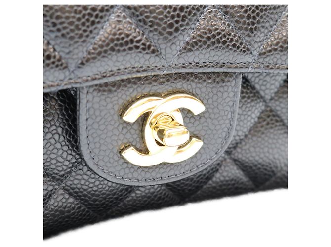 Borsa a tracolla Chanel in pelle caviar nera Nero - vista 6