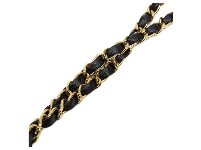Borsa a tracolla Chanel in pelle caviar nera Nero - vista 7