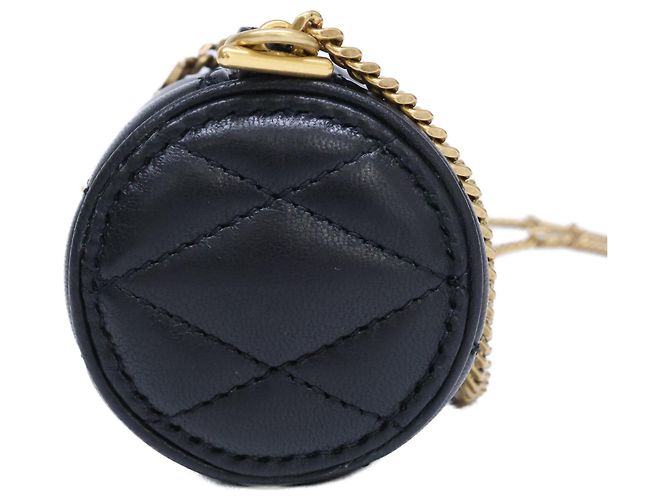 Autre Marque Borsa a tracolla Saint Laurent Sad Micro Tube in pelle di agnello nera con catena Nero - vista 2