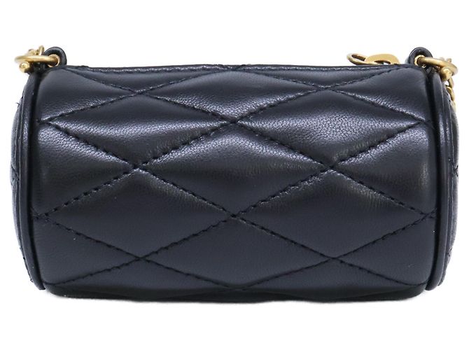 Autre Marque Borsa a tracolla Saint Laurent Sad Micro Tube in pelle di agnello nera con catena Nero - vista 3