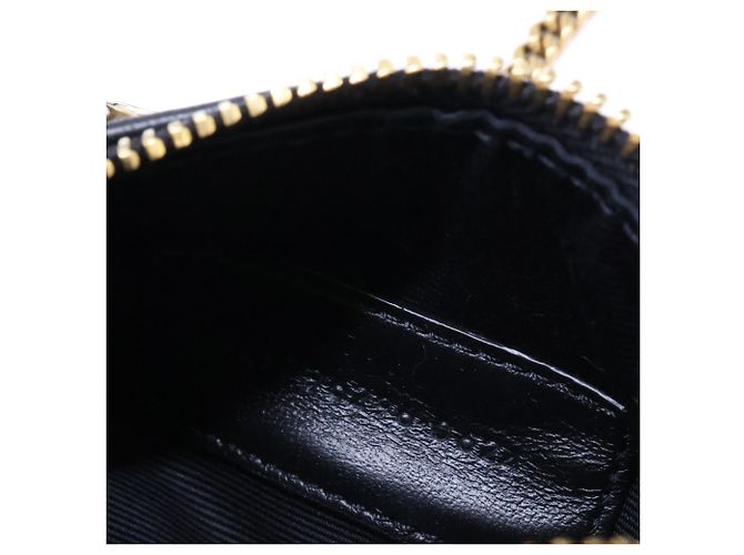 Autre Marque Borsa a tracolla Saint Laurent Sad Micro Tube in pelle di agnello nera con catena Nero - vista 6