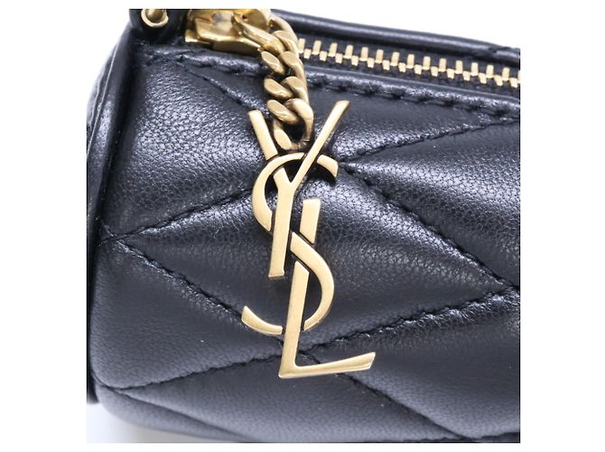 Autre Marque Borsa a tracolla Saint Laurent Sad Micro Tube in pelle di agnello nera con catena Nero - vista 7