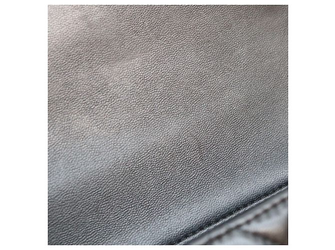 Borsa a tracolla Chanel in pelle d'agnello nera Nero - vista 10