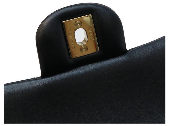 Borsa a tracolla Chanel in pelle d'agnello nera Nero - vista 11