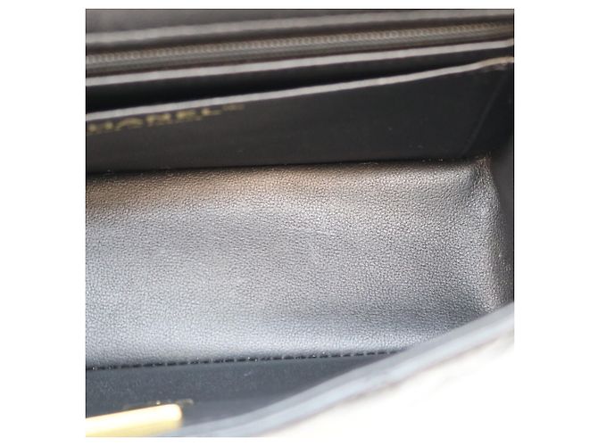 Borsa a tracolla Chanel in pelle d'agnello nera Nero - vista 13