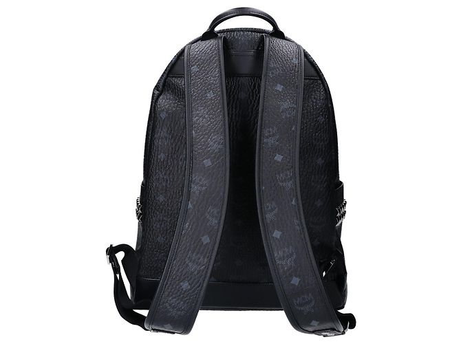 Zaino MCM Visetos con borchie laterali Nero - vista 3