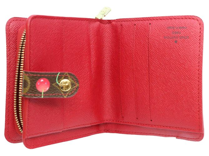 Carteira Compacta com Zíper Louis Vuitton Monogram Cherry Marrom Vermelho - vista 7