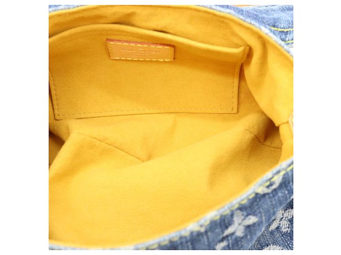 Borsa a spalla Mini Pleaty in denim Monogram Louis Vuitton - vista 12