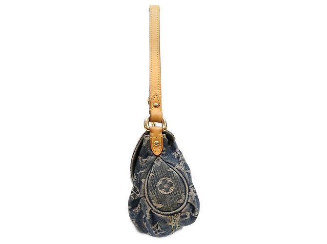 Borsa a spalla Mini Pleaty in denim Monogram Louis Vuitton - vista 2