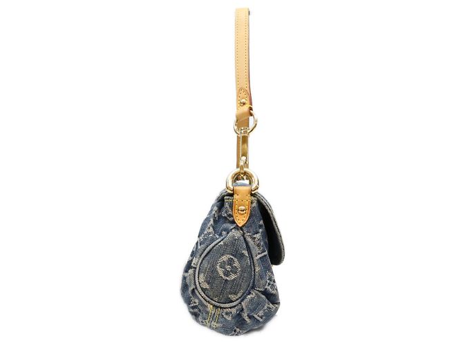 Borsa a spalla Mini Pleaty in denim Monogram Louis Vuitton - vista 4