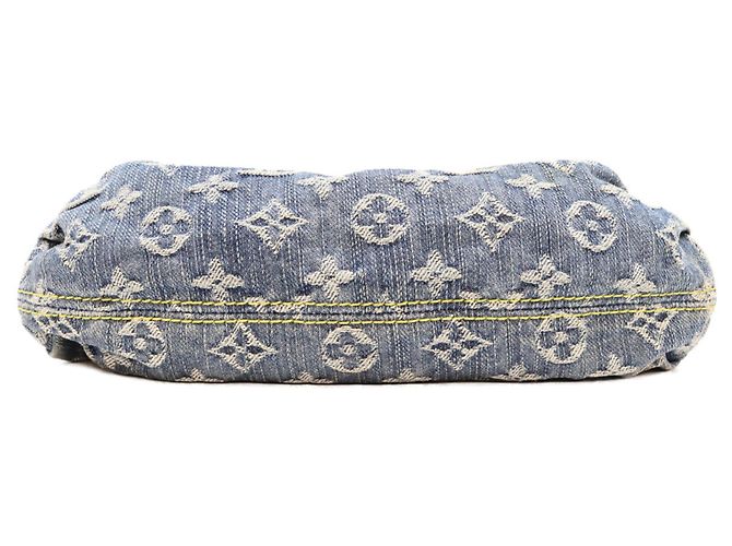 Borsa a spalla Mini Pleaty in denim Monogram Louis Vuitton - vista 5