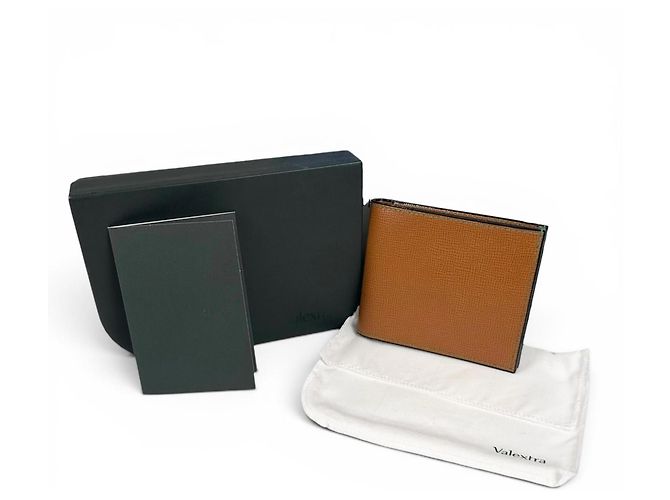 Portafoglio compatto bi-fold da uomo Valextra Marrone - vista 2