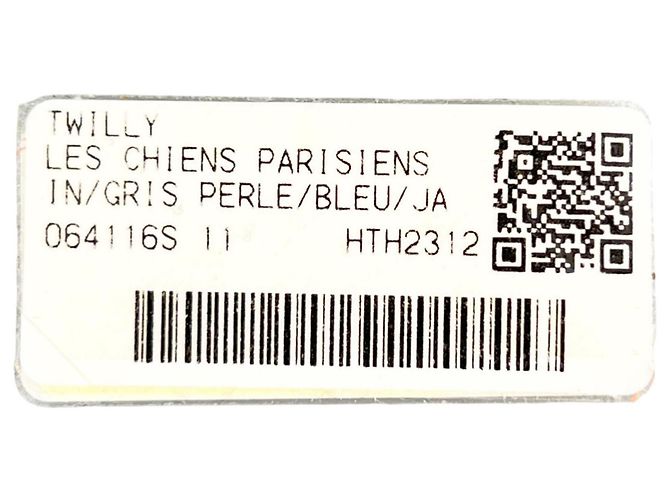 Hermès Lenço de seda Twilly Hermes Les Chiens Parisiens Multicor - vista 11