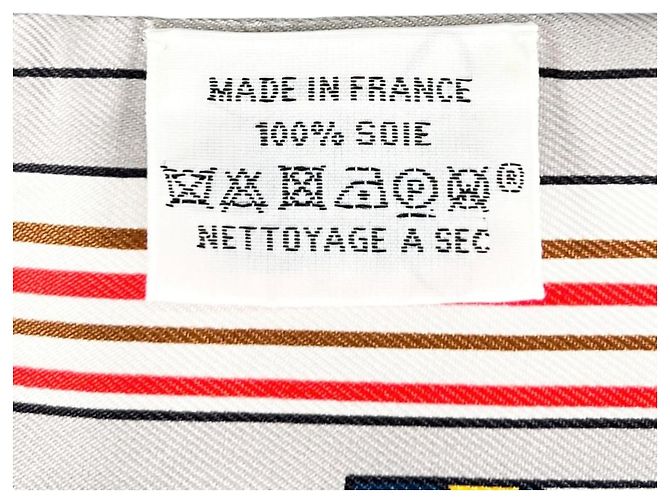 Hermès Lenço de seda Twilly Hermes Les Chiens Parisiens Multicor - vista 9