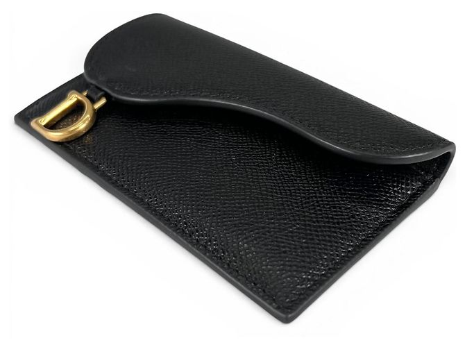 Tarjetero de piel negra Christian Dior Negro - vista 3