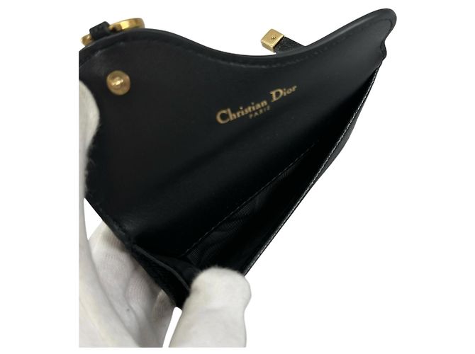 Tarjetero de piel negra Christian Dior Negro - vista 5
