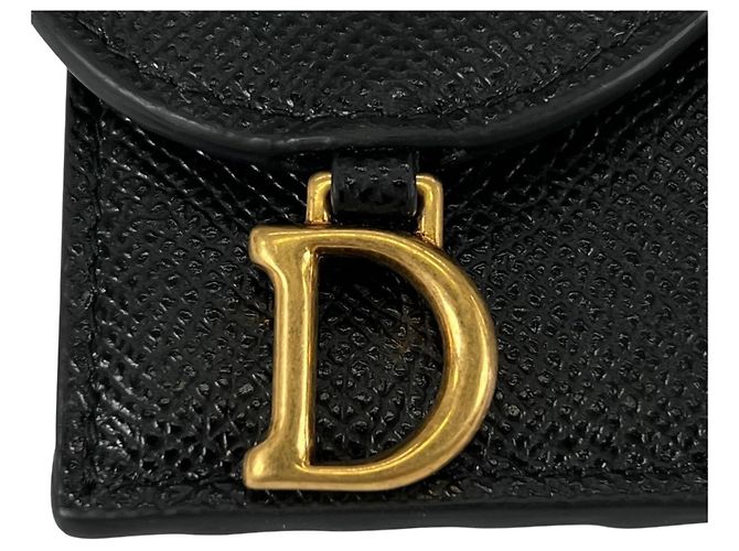 Tarjetero de piel negra Christian Dior Negro - vista 7